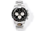 Rolex Daytona 904L Steel 40mm 4131 Movement Ceramic Bezel Black Face Watch
